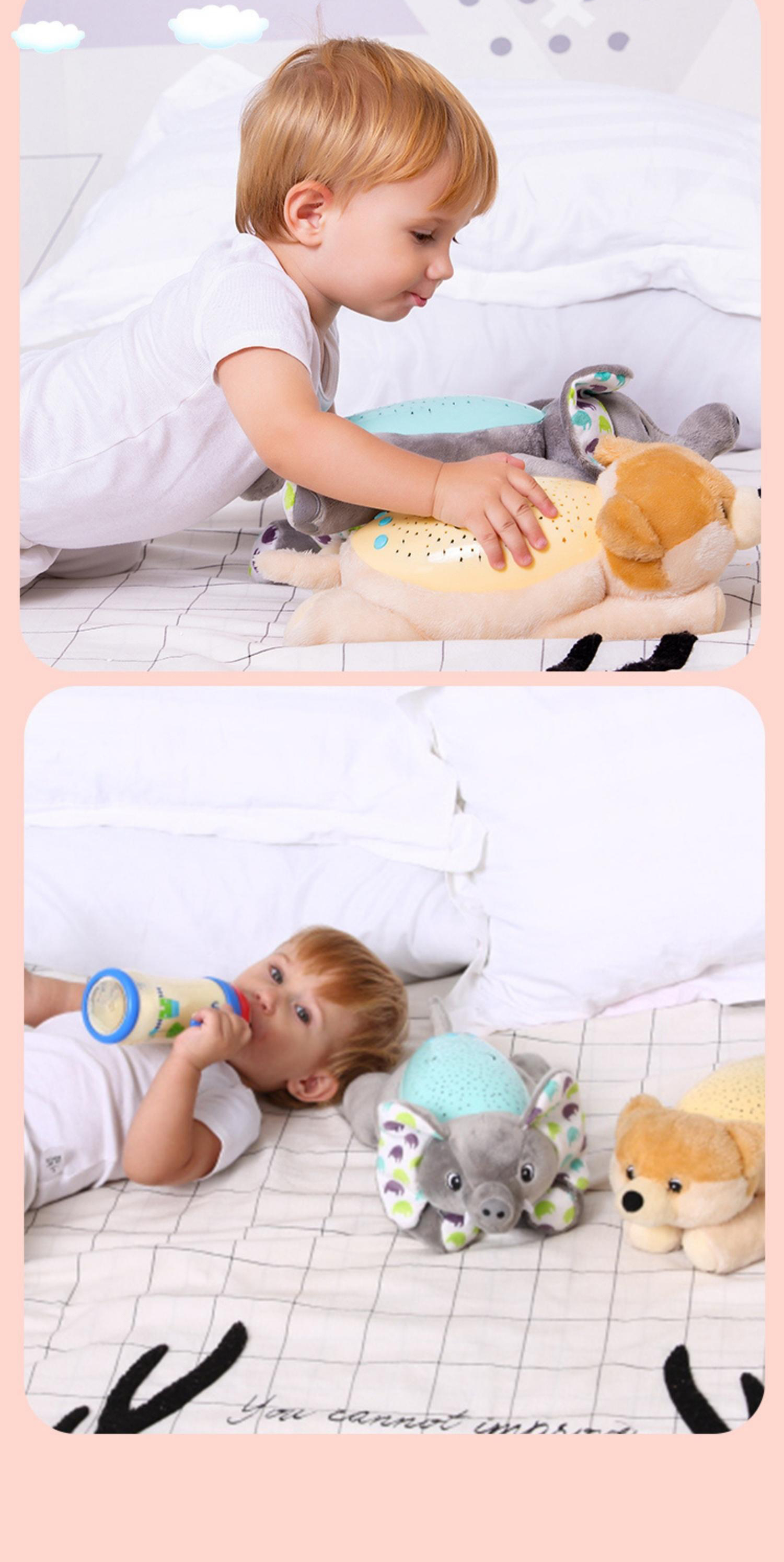 Custom Logo Soft Electronic Plush Toy Elephant Baby Stuffed Animal 11CM-30CM