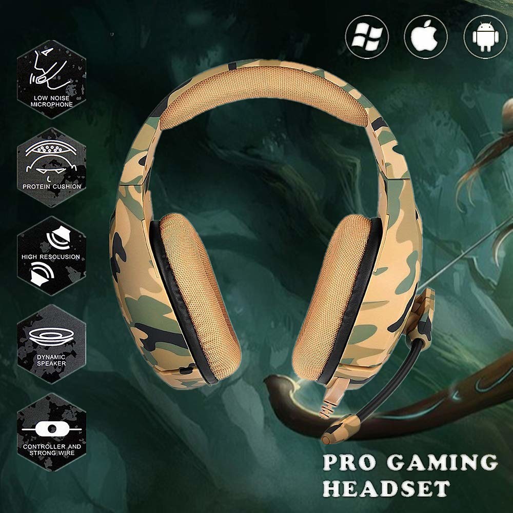50mm 100mA ONIKUMA K1b Camouflage Gaming Headset
