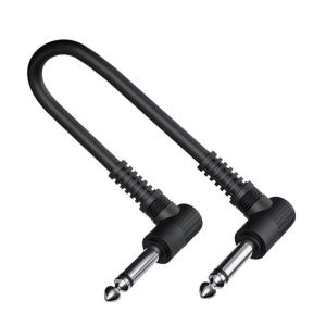 China Custom 15cm 90 Degree Angle 1/4 TS Jack Electric Instrument Guitar Patch Cable on sale