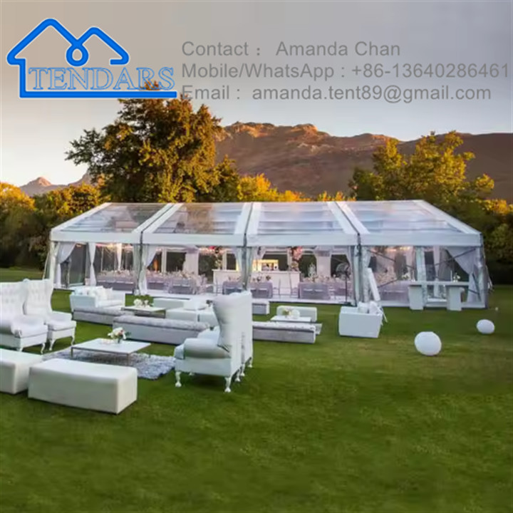 Aluminum Permanent Waterproof PVC Coated Transparent Marquee Wedding Party Tent For Sale