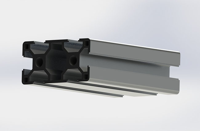 60 * 30 Sliver Anodized T Slot Aluminum Profile With Two 6.8mm Holes
