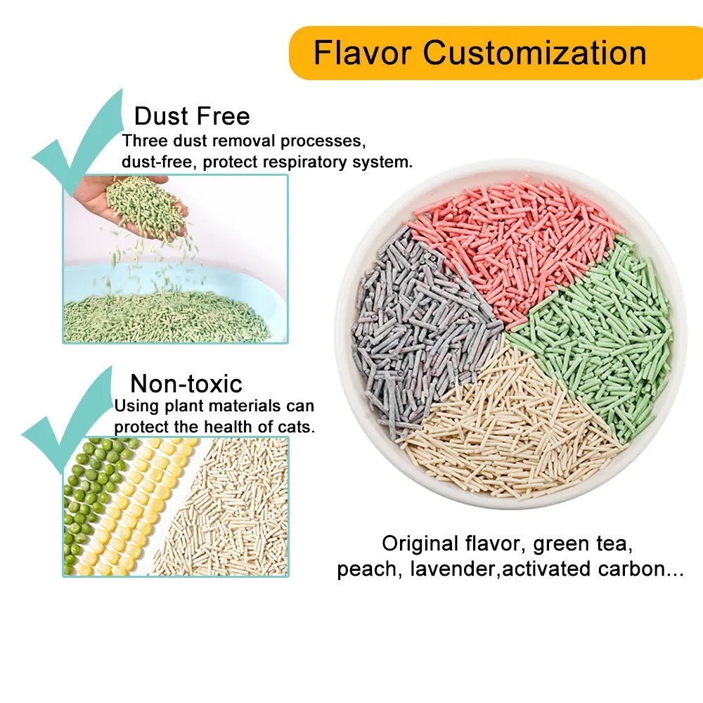 ODM OEM Tofu Pellets Absorbs Water And Deodorizes Quickly In 3 Seconds