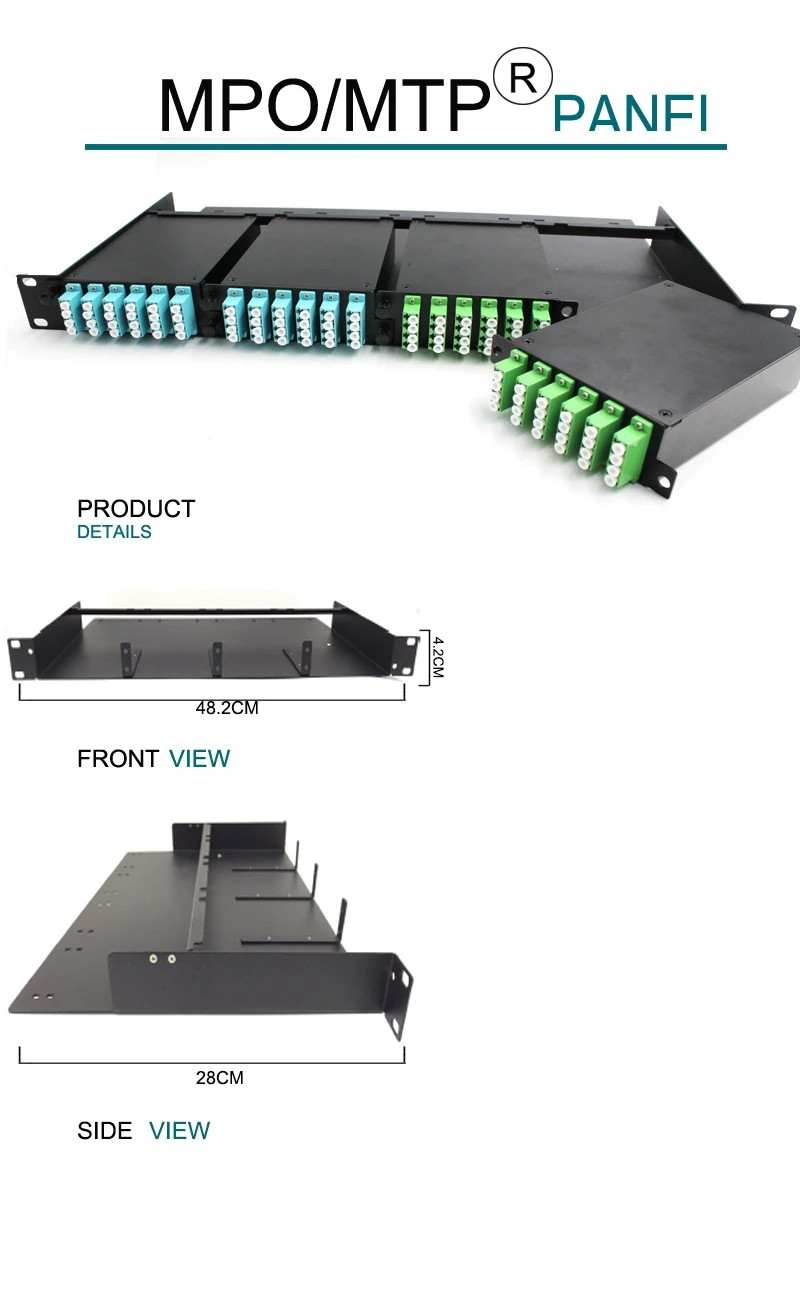 96 Core 1U Drawer Fiber Patch Panel MPO Cassette