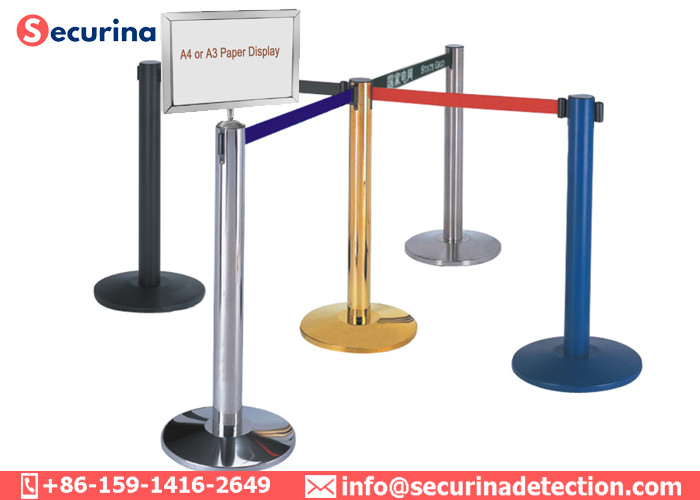 Sign Holder Racks For Retractable Belt Stand Rope Barrier Crowd Control Stanchion