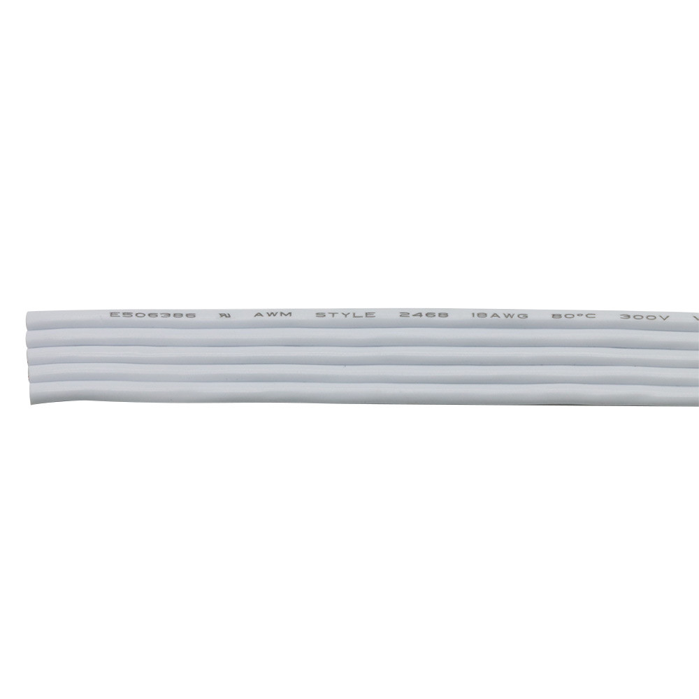 UL VW-1 Rated Copper Flat Wire Cables 300V Voltage 105.C Temperature Resistance