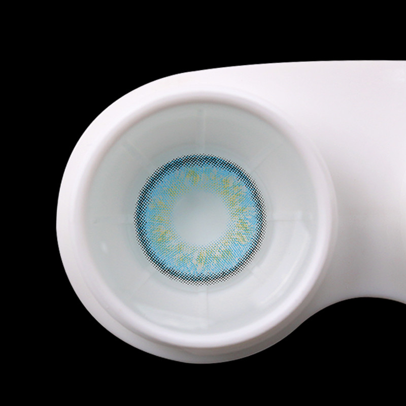 Natural Blue Colored Contact Lenses Halloween Non Prescription 14.2mm