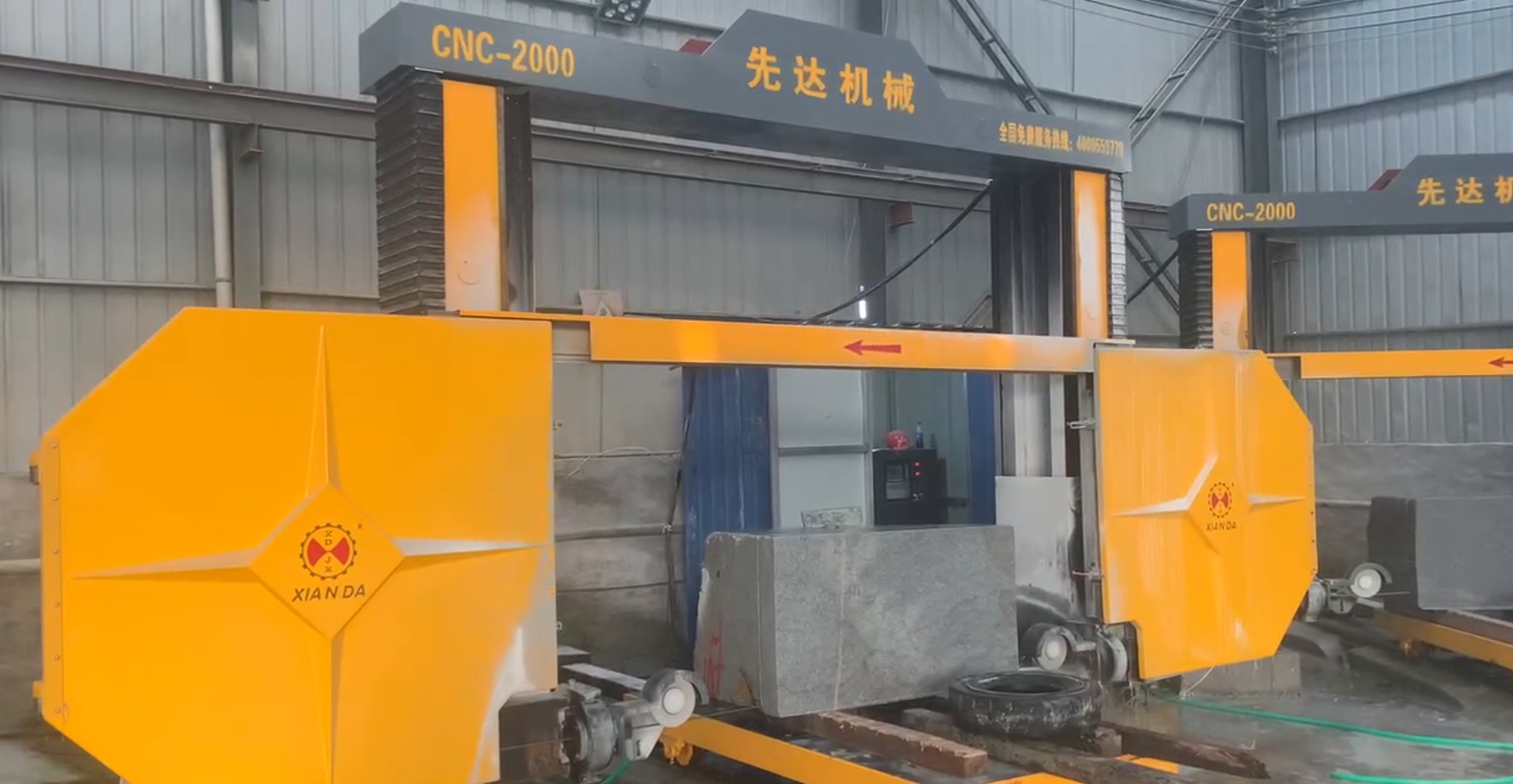 High Speed CNC Diamond Wire Saw Machine CNC-2000/2500/3000 For Special Shapes , Column Slabs