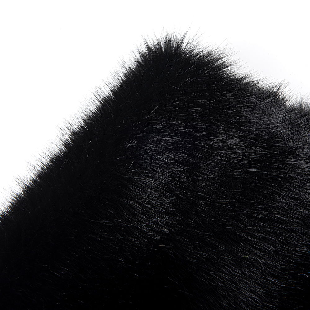 Tricot Knitted Fox Fur Fabric Perfect for Hood Scarves and Winter Ponchos in Any Color