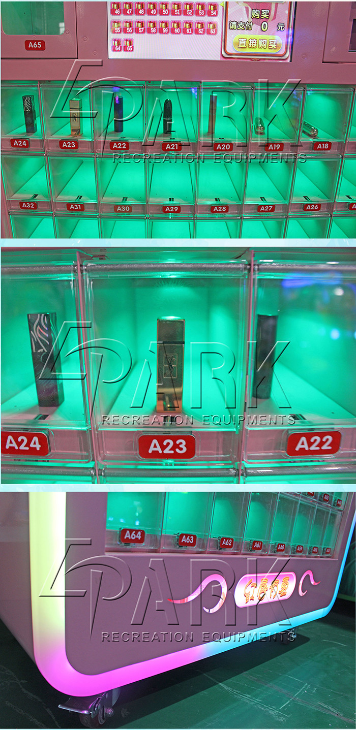 2 Players Lipstick Crane Game Machine , Game Vending Machine