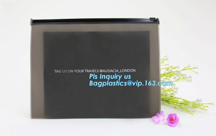 PP slider bag / PP zip seal bag, Zip lockkk bags slider zipper pvc packing documents bags, Cosmetic Cases Plastic PVC Trave