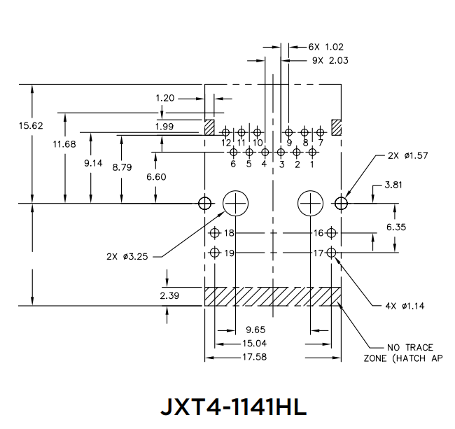 JXT4-1141HL PCB Layouts