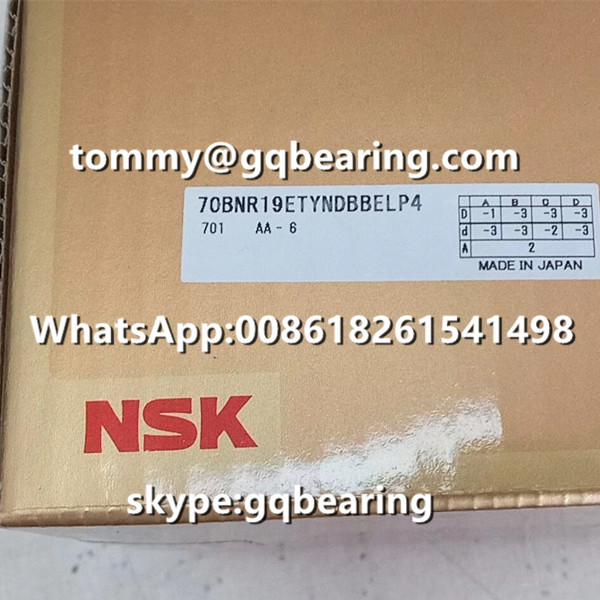 Gcr15 Steel Material Balls 18 degree Contact Angle NSK 70BNR19ETYNDULP4 Thrust Angular Contact Ball Bearing