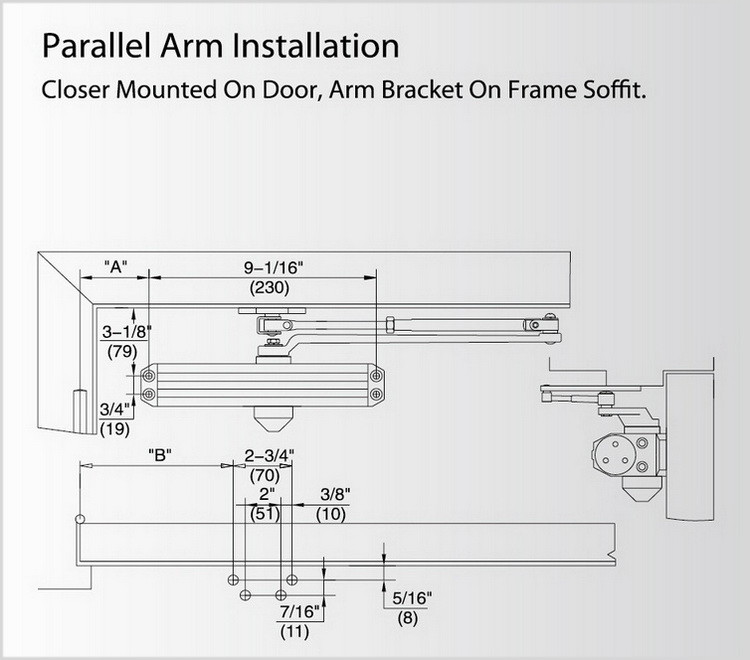 Surface Mounted Heavy Duty Hydraulic Door Closer With Hold Open Oil Tight D4016T
