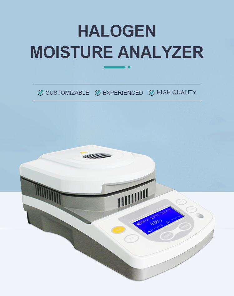 Water Content Detection Grade Halogen Moisture Analyzer for Tea Wood Grain and Grain
