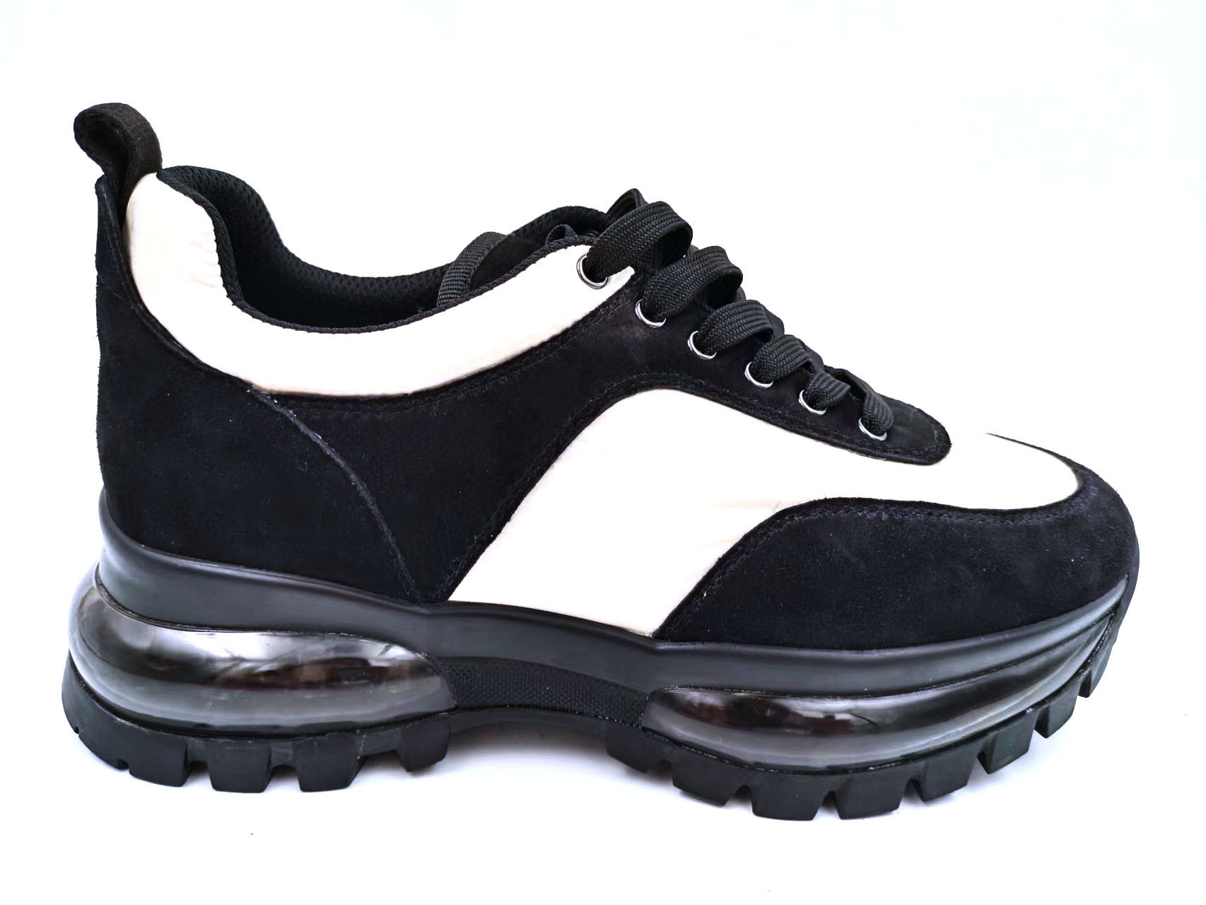 Fashion Style Ladies Platform Shoes Round Toe With Leather Upper Material
