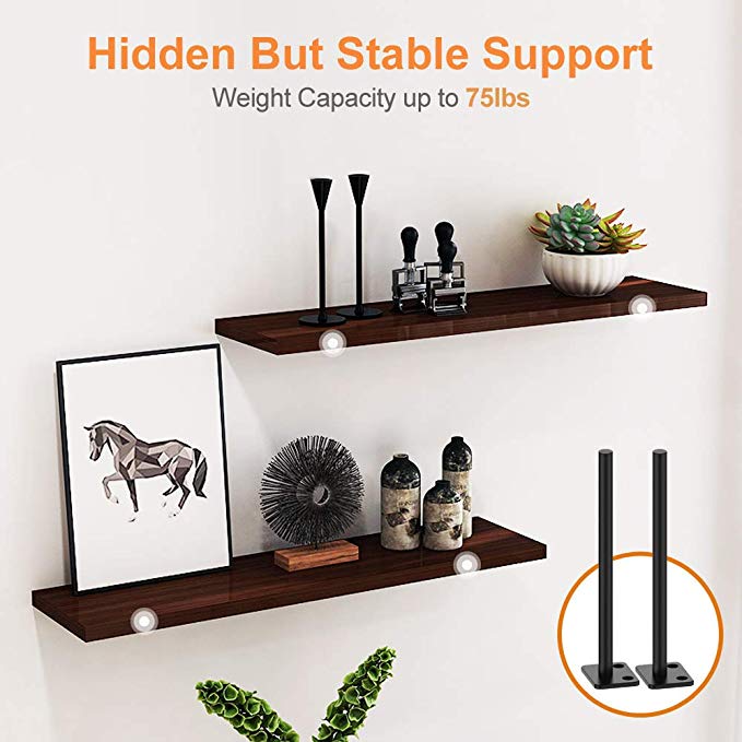 Metal Steel Bracket Heavy Duty Shelving for Mantle and Invisible Wall Mounting White