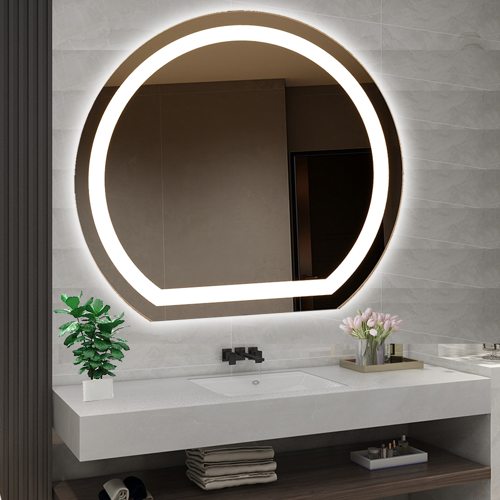 Touch Switch Function Large Glass Mirror for Modern Bedroom Wall in Design Luxury Bath