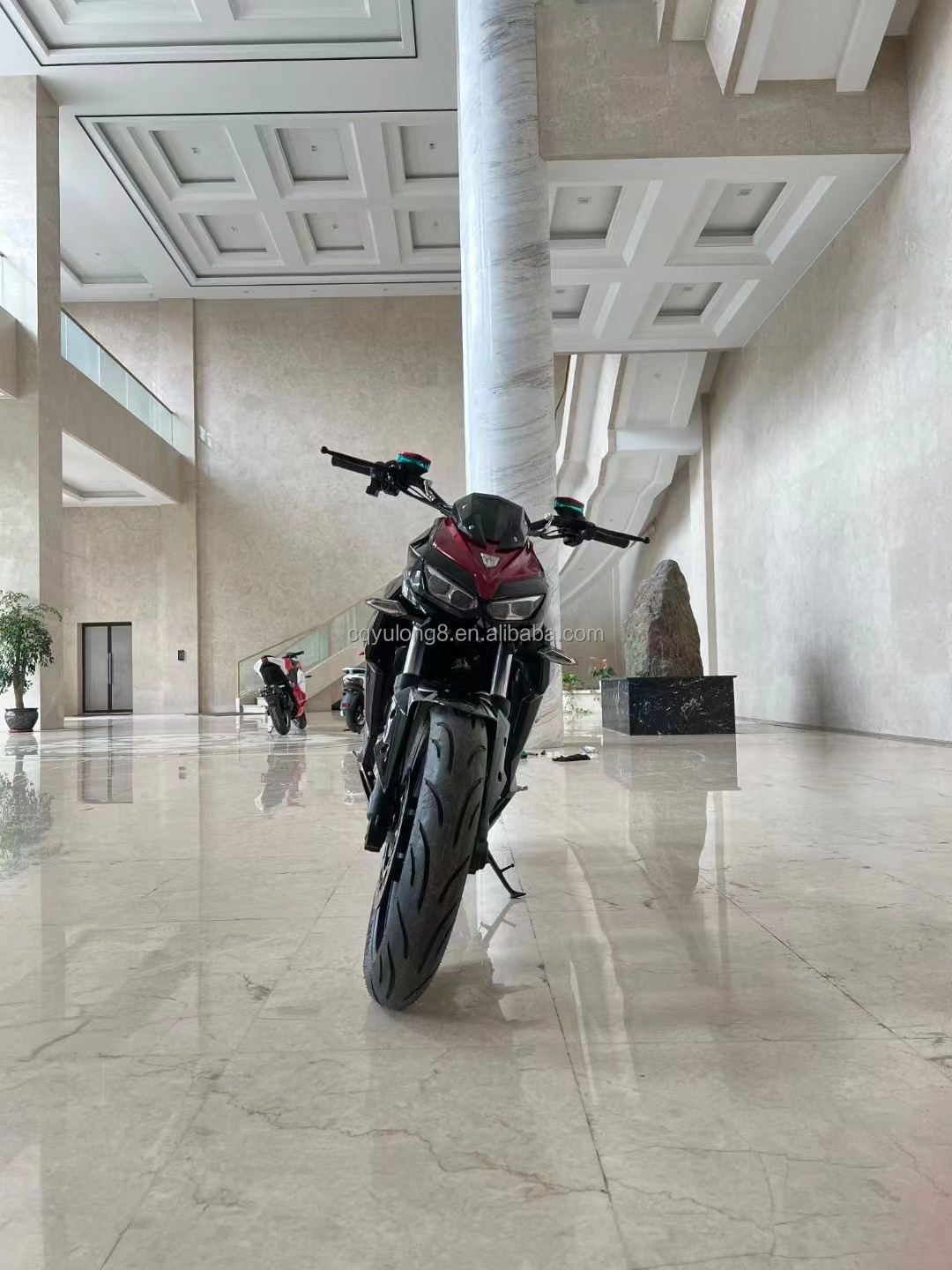 Disc Brake System High Speed 10000w Lithium Battery Racing Electric Motorcycle Customerized