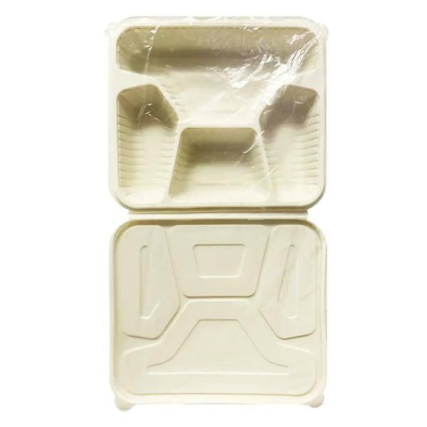 700ml capacity biodegradable compostable corn starch clamshell food box