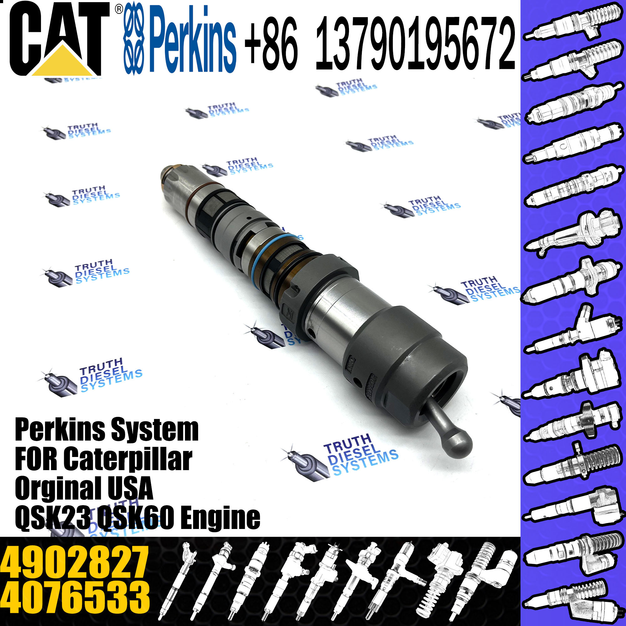 4088431 Common Rail Fuel Injector QSX15 4076533 4902827 4062090