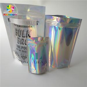China Waterproof Holographic Stand Up Pouch Glossy Finished Surface Finish on sale