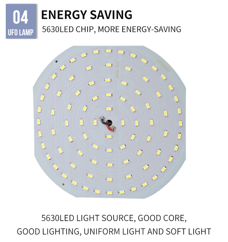 Stall 40W LED UFO Light Bulb 5630 Chip With 100 Lamp Beads Energy Saving