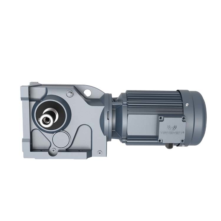 High Torque 200Nm Bevel Gear Reducer Helical Motor Gearbox Key Shaft Output
