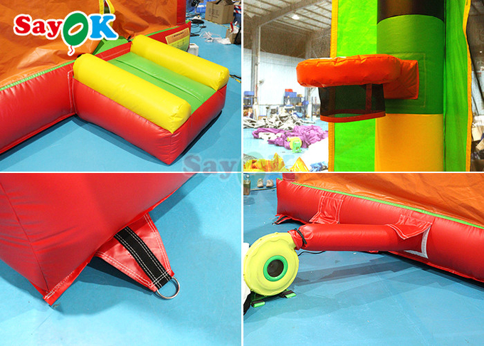 0.5mm PVC Inflatable Unicorn Bounce House Kids Bouncy Castle Jumping Slide Moon