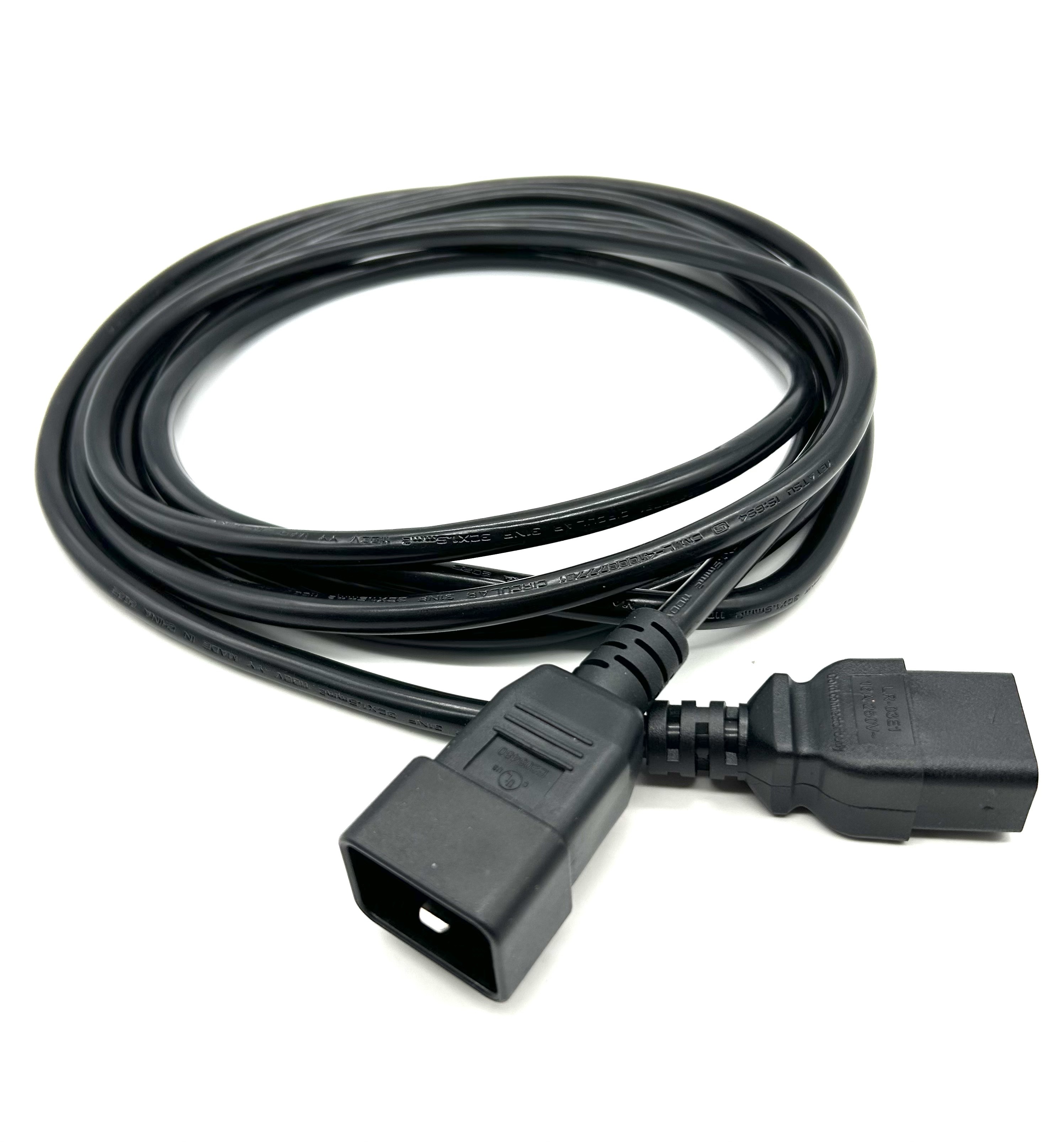 IEC C19 to C20 Extension Electrical 220V 16A 3.0m Extension Power Cord