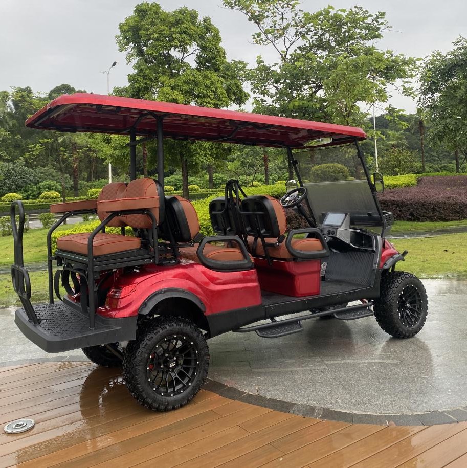 OEM 6 Passenger Electric Golf Cart Keyless Start 10 Inch Display 6 Seater