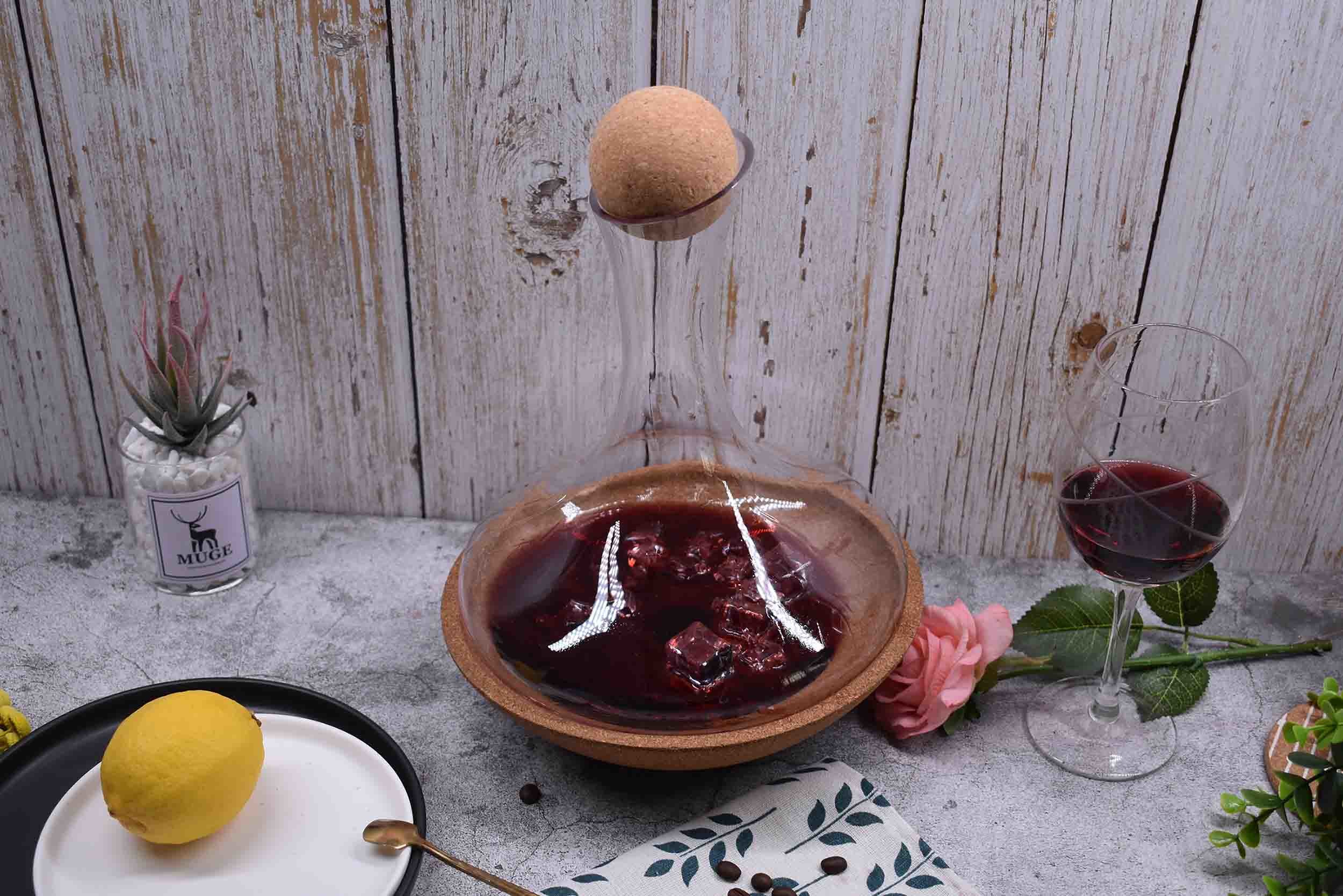 Dia 60mm Cork Ball Stopper Lid Replacement For Decanters Reusable