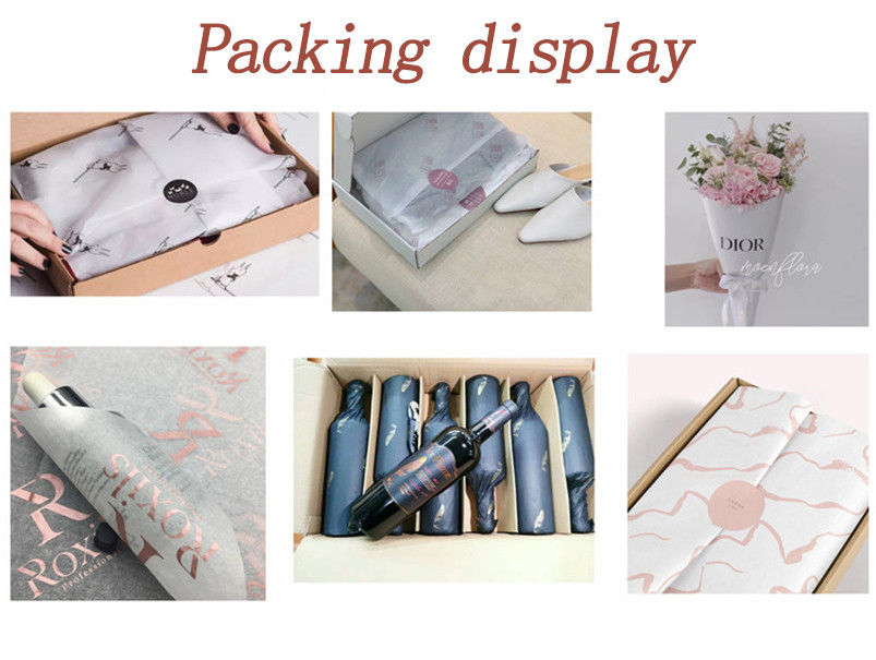Eco Friendly 50*75cm Custom Logo Printed Tissue Paper For Packing Clothes