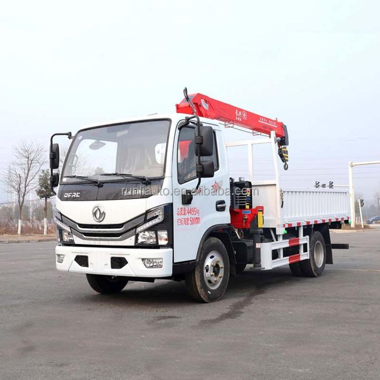 Factory DFAC DongFeng 4X2 Small Truck Mounted Hydraulic Crane 5 Ton