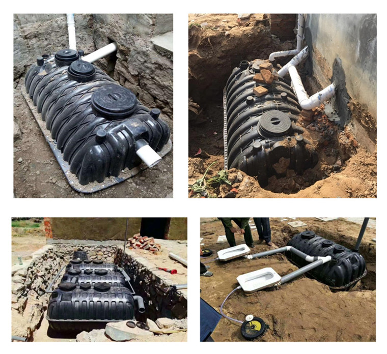 Black Biogas Digester for Rural Domestic Sewage Treatment in Basement Equipment System