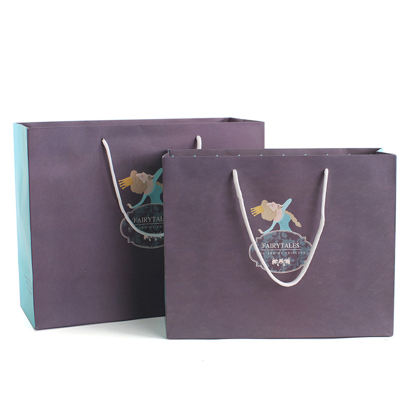 Ribbon Shopping 210GSM Art Gift Custom Printed Paper Bags