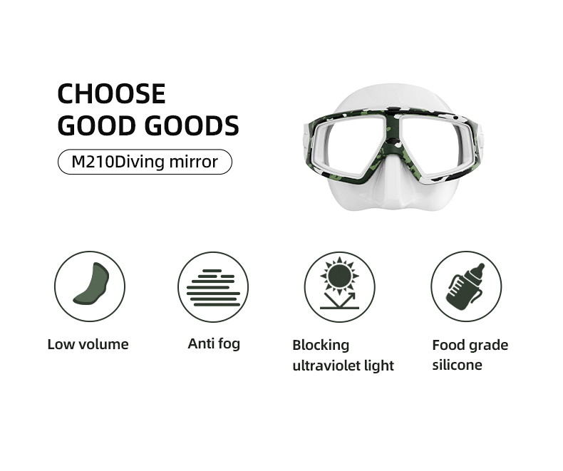 Resin Lens Silicone Scuba Diving Defogging Snorkel Mask Lightweight For Adults