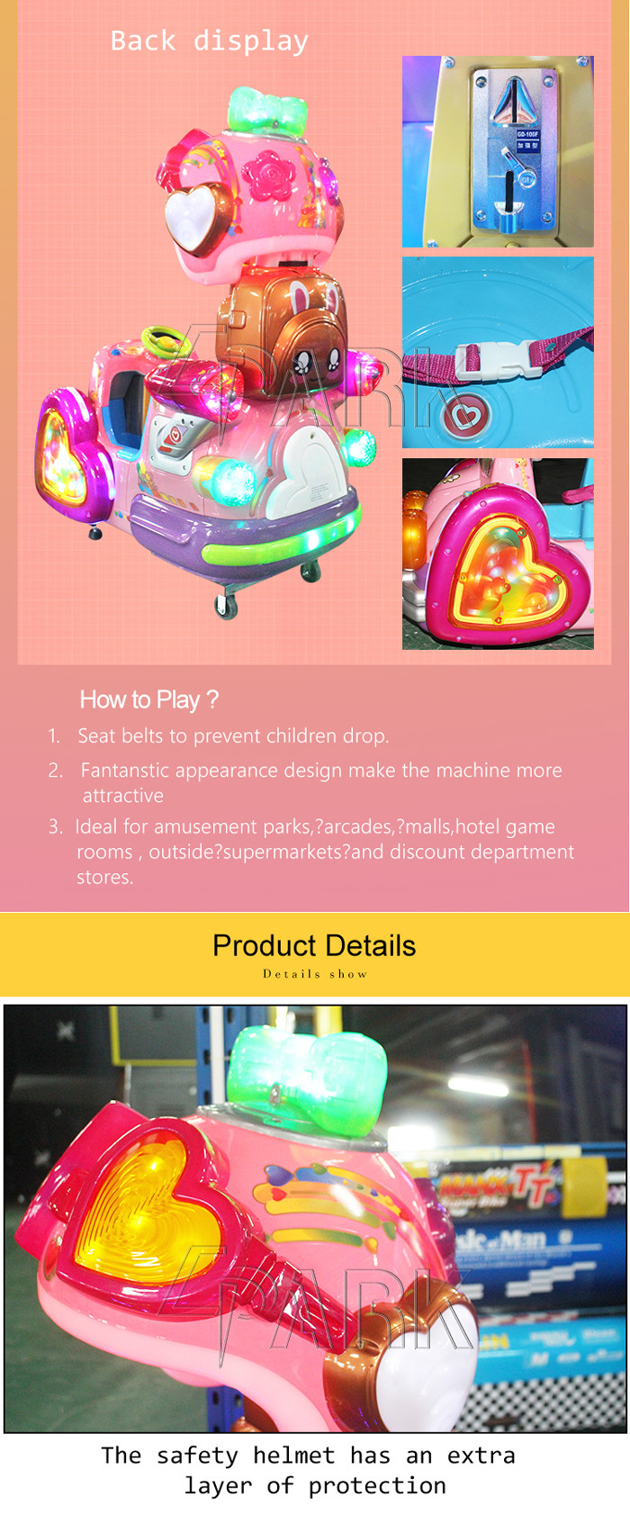 Hardware + RBS + PP Kids Racing Car Video Game Machine Sturdy And Durable