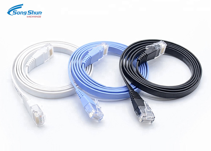 Flexible 1M Network Patch Cable , UnShield RJ45 8P8C Plug Cat6 Patch Leads