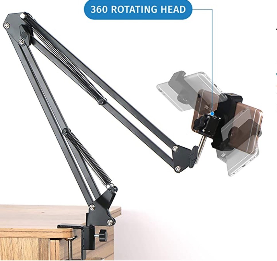 2KG 360 Rotating Head M60 Round Base Mic Stand With Boom