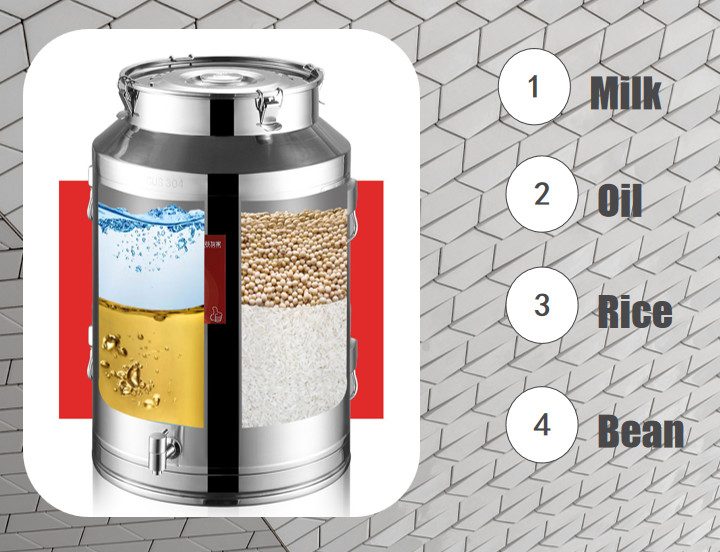 SS201 5 Liter Stainless Steel Bucket With Lid 0.8mm Thickness