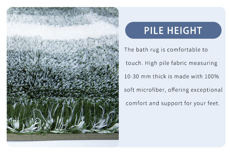 20x32 Inch Pearl Microfiber Tufted Anti Slip Tufted Bath Mat For Bathroom
