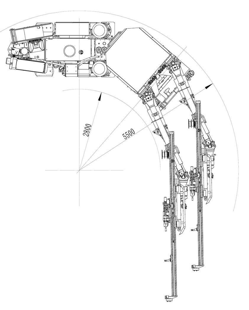 Underground Hydraulic Rock Drill Tunnel Drilling Rig Mining Drilling Rig 2 Booms Drilling Jumbo