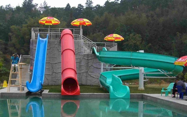 Commercial Playground Equipment Open Close Style Body Slides For Kids