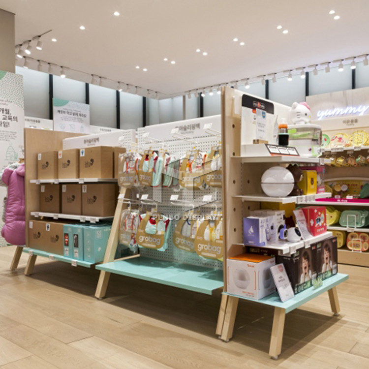 Plywood Veneer Kid Clothing Store Display Fixtures 20mm Thickness MDF