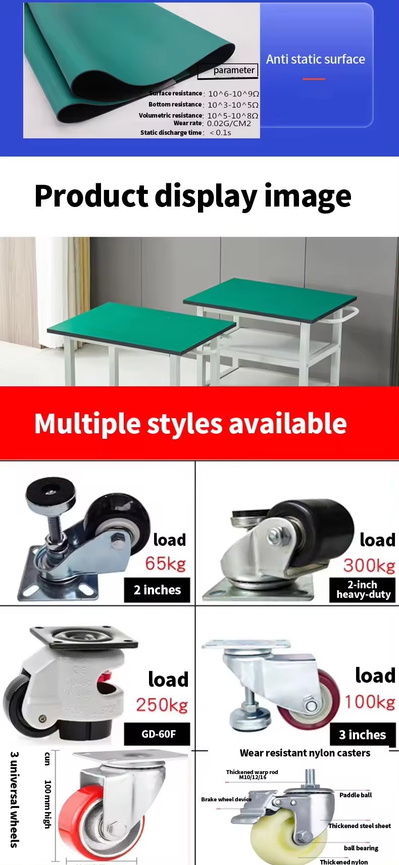 High Quality Metal Lab Furniture Cart Hospital Trolley Cart For Movable Cart Equipment Trolley Workshop Table With Wheel