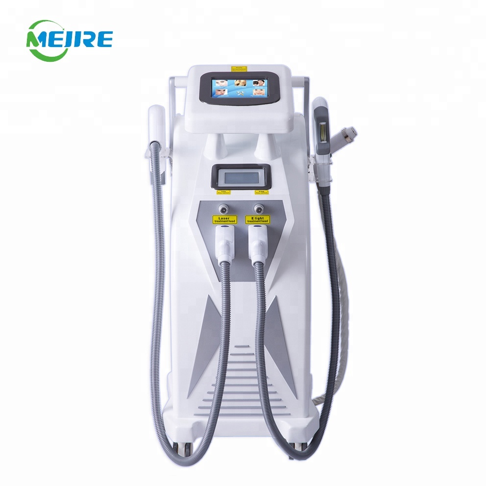 Beauty Freckle Removal Machine OPT E Light IPL RF Nd Yag Laser 4 in 1