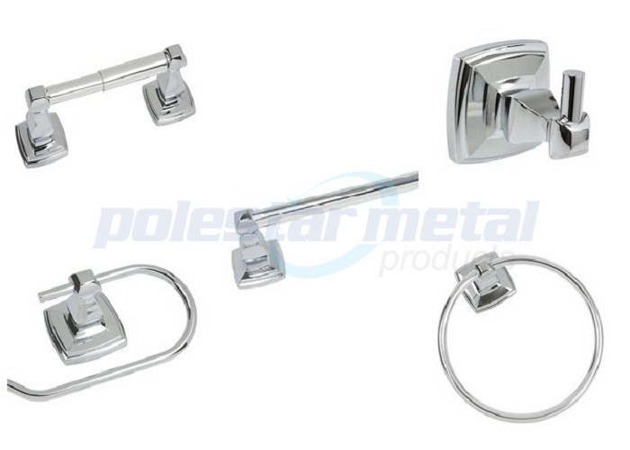 5 Pcs Polished Chrome Zamak Bathroom Hardware Brushed Nickel Bath Value Pack