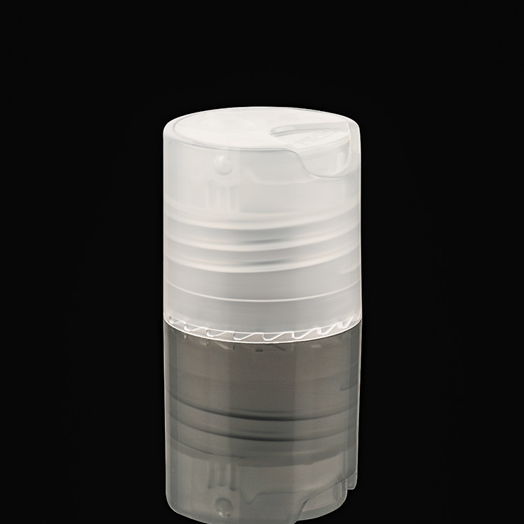 20/410 20mm Flip Top Plastic Bottle Caps Clear For Shampoo Body Lotion Cleanser