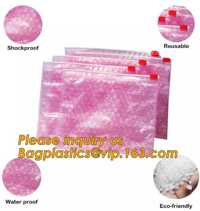Custom Bubble Zip lockkk Packaging Bag Slider Padded Bag,Anti Shock Plastic PE Material Mailer Zip Lock Padded Bag /Slider