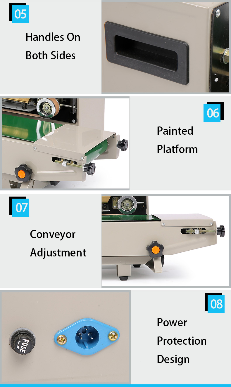 FR-900 Automatic Heat Sealer High Strength For Aluminum Foil Plastic Bags